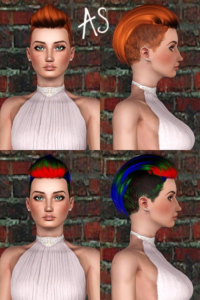 Newsea J207 Macho hairstyle retextured by Chantel Sims for Sims 3