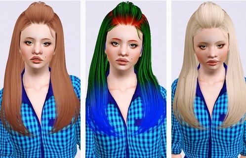 ButterflySims 135 hairstyle retextured by Beaverhausen for Sims 3