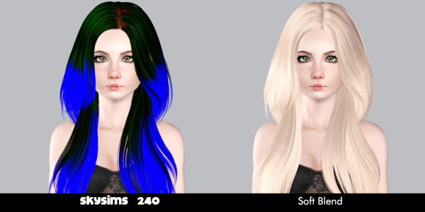 Skysims 240 hairstyle retextured by Plumb Bombs for Sims 3