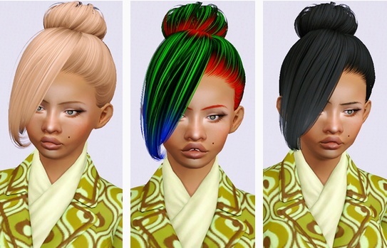 Butterfly Sims 137 hairstyle retextured by Beaverhausen for Sims 3