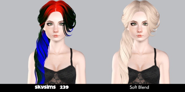 Skysims 239 hairstyle retextured by Plumb Bombs for Sims 3