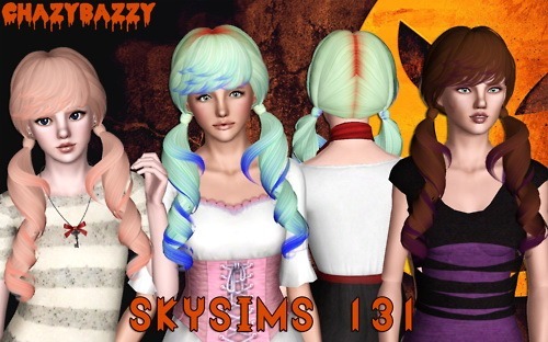 Skysims 131 hairstyle retextured by Chazy Bazzy for Sims 3