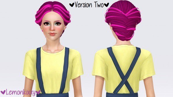 Skysims 241 hairstyle retextured by Lemonkixxy`s Lair for Sims 3