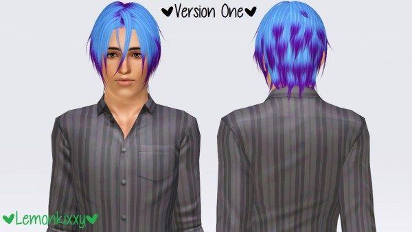 Kijiko`s Japanese Bobtail D hairstyle retextured by Lemonkixxy`s Lair for Sims 3