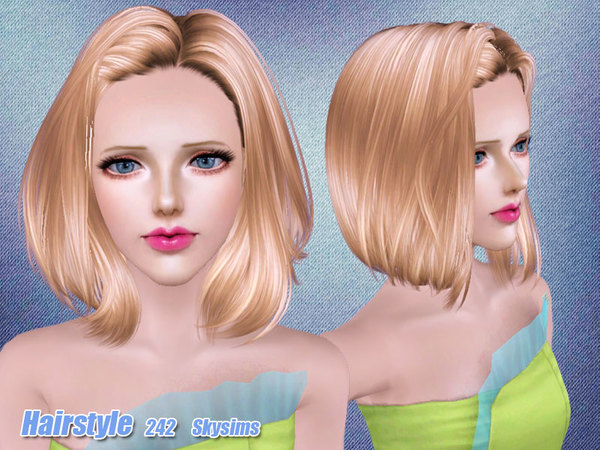 Bob hairstyle 242 set by Skysims by The Sims Resource for Sims 3