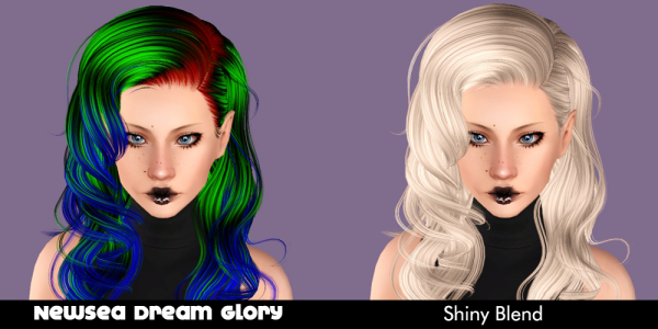Newsea`s hairstyle retextured by Plumb Bombs for Sims 3