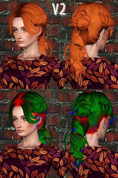 Newsea YU177 Lenox hairstyle retextured by Chantel Sims for Sims 3