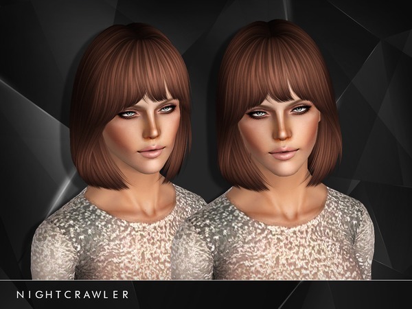 Straight bob with bangs hairstyle 27 by Nightcrawler by The Sims Resource for Sims 3