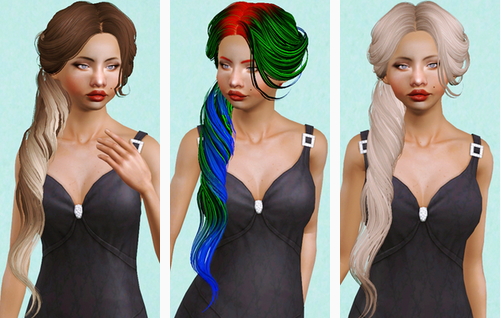 Skysims 239 hairstyle retextured by Beaverhausen for Sims 3