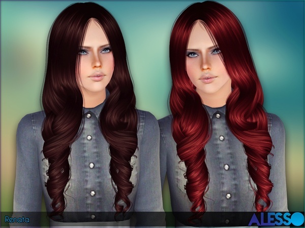 Renata hairstyle by Alesso by The Sims Resource for Sims 3