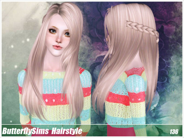 Hairstyle 136 by Butterfly Sims for Sims 3