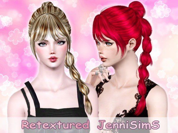 Newsea`s Carrousel hairstyle retextured by Jenni Sims for Sims 3