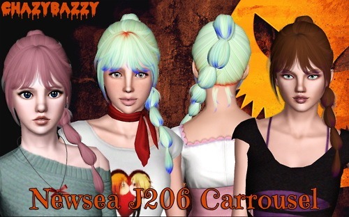 Newsea`s J 206 Carrousel hairstyle retextured by Chazy Bazzy for Sims 3