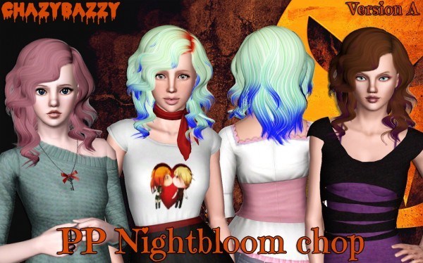 Newsea`s J078 Nightbloom hairstyle retextured by Chazy Bazzy for Sims 3