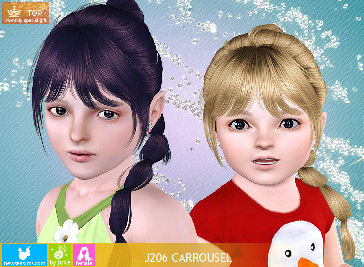 J206 Carrousel hairstyle by NewSea Sims 3 Hairs