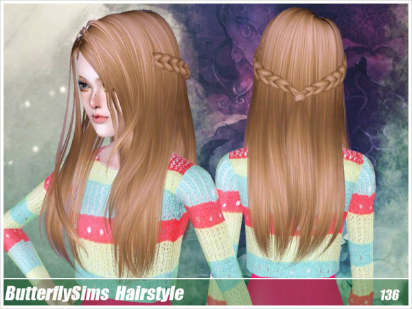 Hairstyle 136 by Butterfly Sims for Sims 3