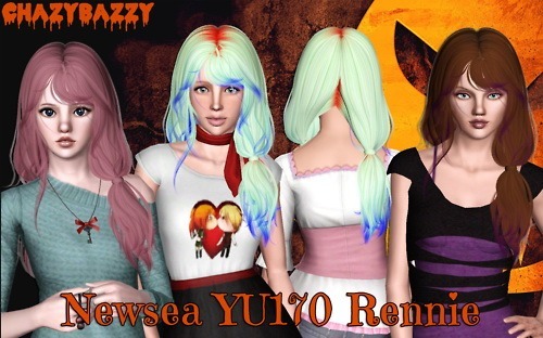 Newsea`s YU170 Rennie hairstyle retextured by Chazy Bazzy for Sims 3