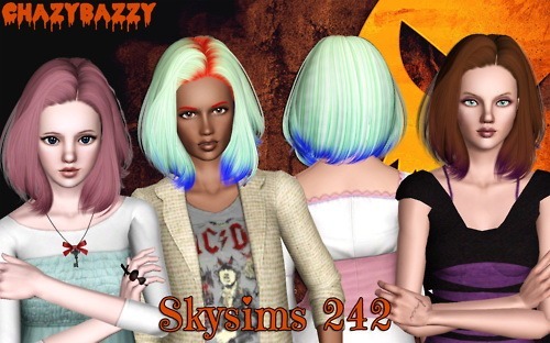 Skysims 242 hairstyle retextured by Chazy Bazzy for Sims 3