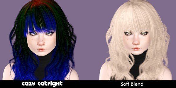 Cazy`s hairstyle retextured by Plumb Bombs for Sims 3