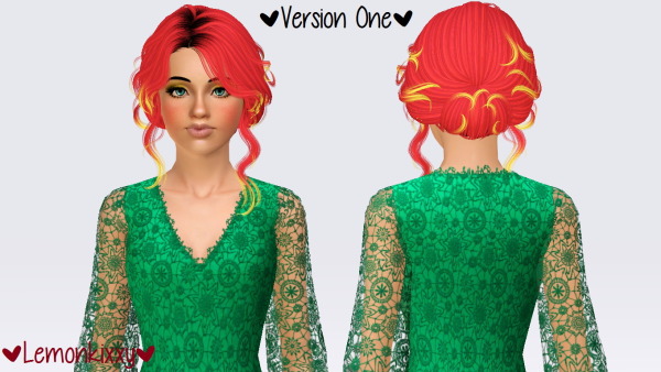 Newsea’s Sweet Slumber hairstyle retextured by Lemonkixxy`s Lair for Sims 3