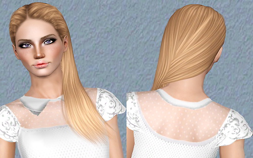 Cazy`s 118 Rosanna hairstyle retextured by Chantel Sims for Sims 3