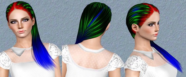Cazy`s 118 Rosanna hairstyle retextured by Chantel Sims for Sims 3
