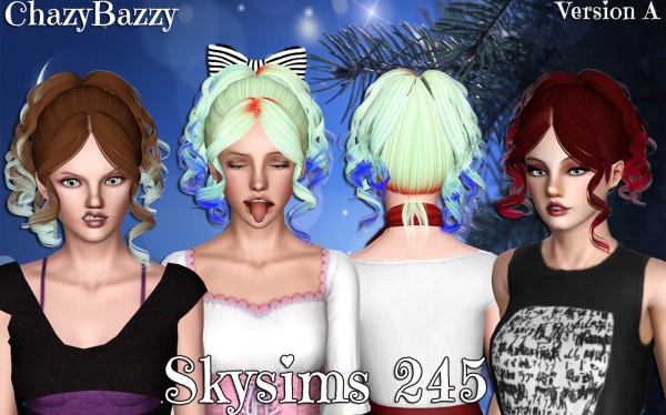 Skysims 245 hairstyle retextured by Chazy Bazzy for Sims 3