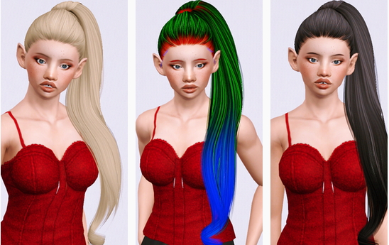 Alesso`s Galaxy hairstyle retextured by Beaverhausen for Sims 3