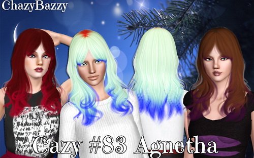 Cazy`s 83 Agnetha hairstyle retextured by Chazy Bazzy for Sims 3