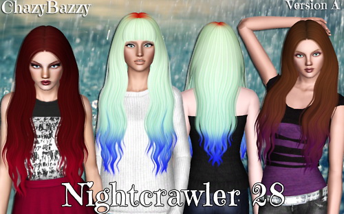 Nightcrawler 28 hairstyle retextured by Chazy Bazzy for Sims 3