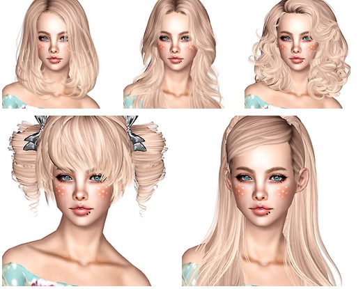Newsea Hair Dump part 2 by Magically Delicious for Sims 3