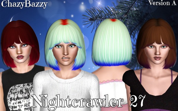 Nightcrawler 27 hairstyle retextured by Chazy Bazzy for Sims 3