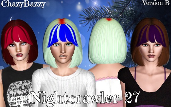 Nightcrawler 27 hairstyle retextured by Chazy Bazzy for Sims 3