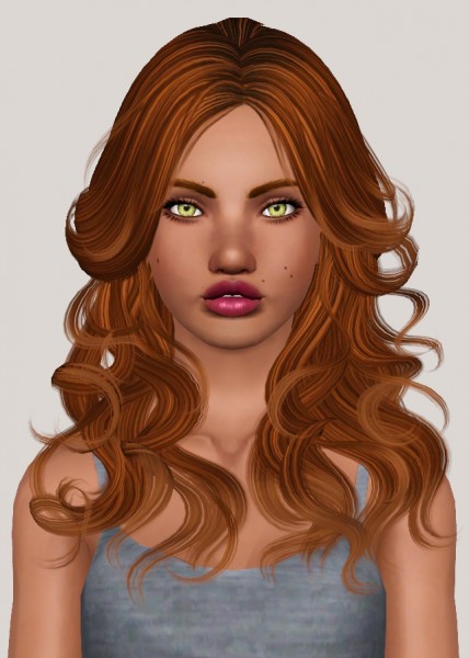 Newsea`s J204 Mild Spicy hairstyle retextured by Someone take photoshop away from me for Sims 3