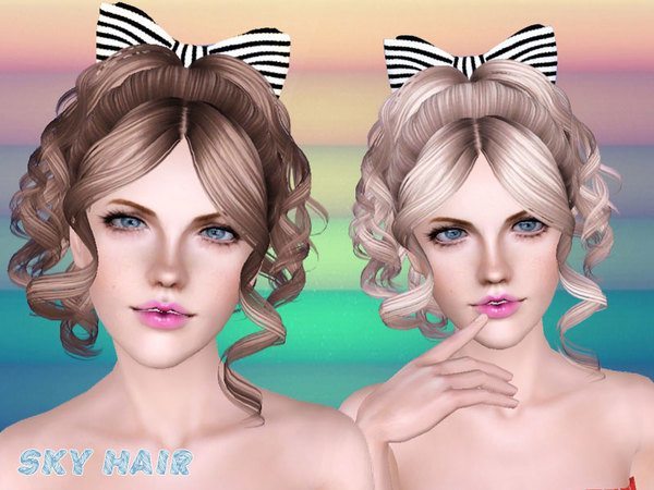 Hairstyle 245 hairstyle set by SkySims for Sims 3