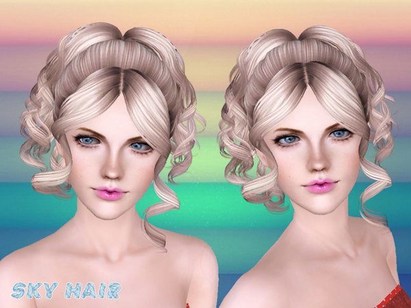 Hairstyle 245 hairstyle set by SkySims for Sims 3