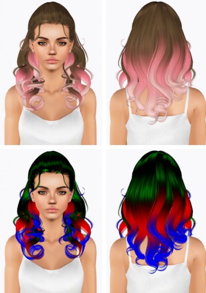 Newsea`s Fingertips hairstyle retextured by Plumbombshell for Sims 3