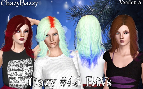 Cazy`s 45 BtVs hairstyle retextured by Chazy Bazzy for Sims 3