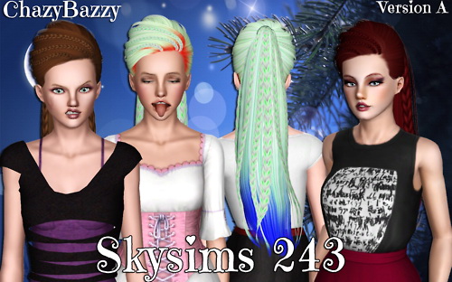 Skysims 243 hairstyle retextured by Chazy Bazzy for Sims 3