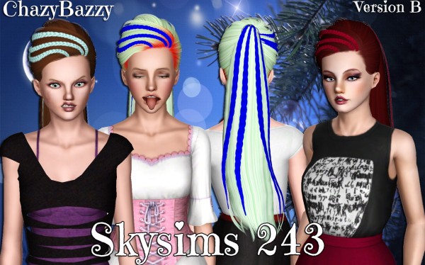 Skysims 243 hairstyle retextured by Chazy Bazzy for Sims 3