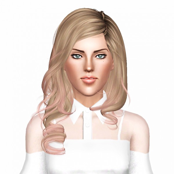 Newsea’s More Than Honey hairstyle retextured by July Kapo for Sims 3