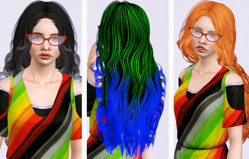Delta’s Edit of Newsea’s Sexy Bomb hairstyle by Beaverhausen for Sims 3
