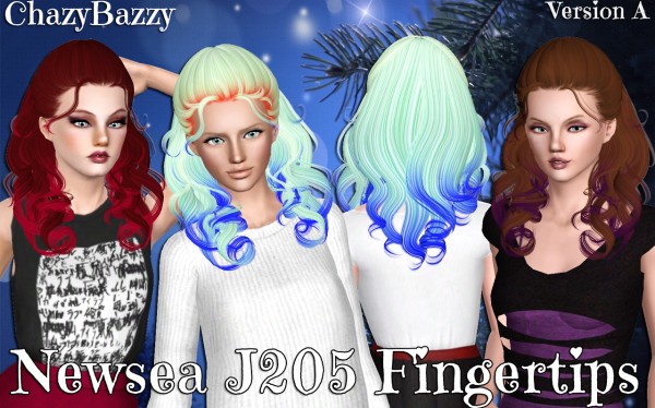 Newsea J205 Fingertips hairstyle retextured by Chazy Bazzy for Sims 3