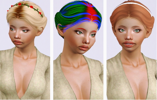 Alesso`s Paula hairstyle retextured by Beaverhausen for Sims 3