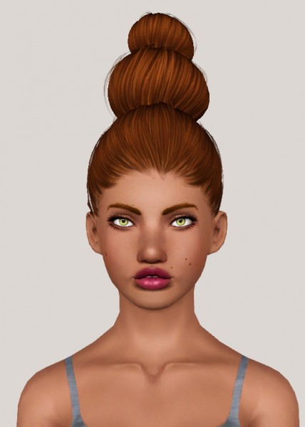 Phixil double bun hairstyle retextured by Someone take photoshop away from me for Sims 3