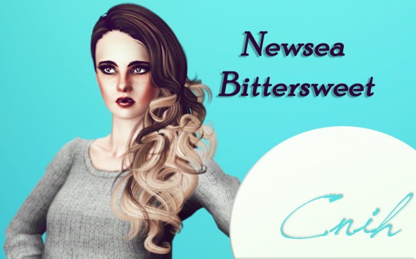 Newsea`s Bittersweet hairstyle retextured by Thecnihs for Sims 3