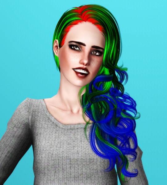 Newsea`s Bittersweet hairstyle retextured by Thecnihs - Sims 3 Hairs