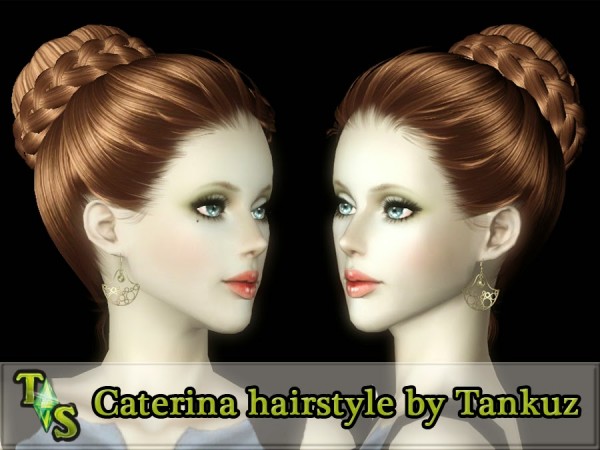 Caterina hairstyle by Tankuz by Tankuz Sims 3 for Sims 3