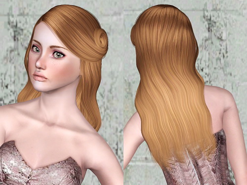 Cazy`s 151 Leah hairstyle retextured by Chantel Sims for Sims 3