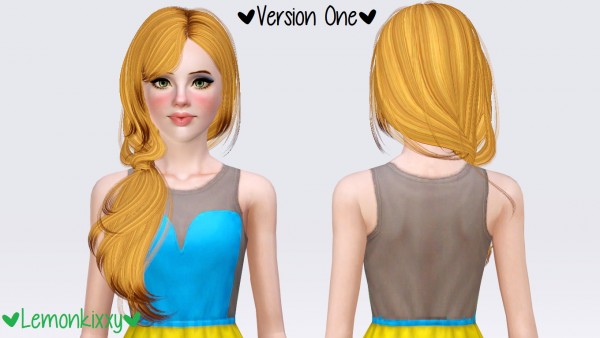 Newsea`s Barbra hairstyle retextured by Lemonkixxy`s Lair for Sims 3